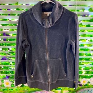 Dressbarn gray velour jacket